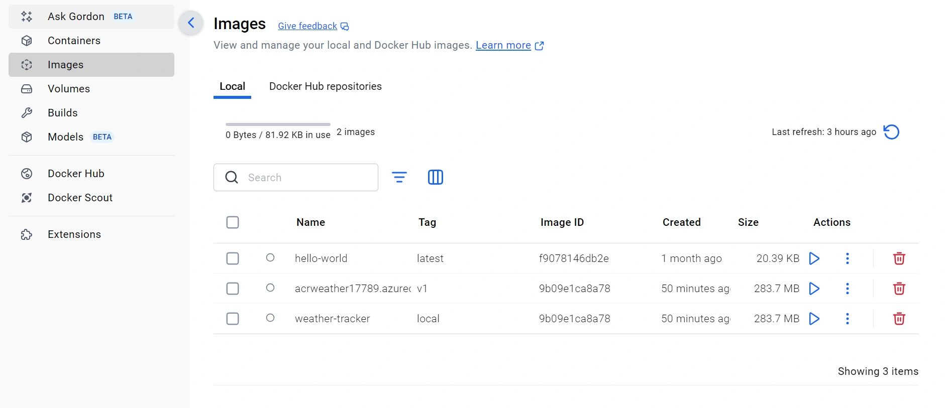 Docker images and ACR tag