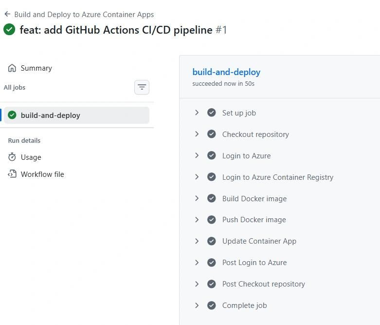 CI/CD pipeline success